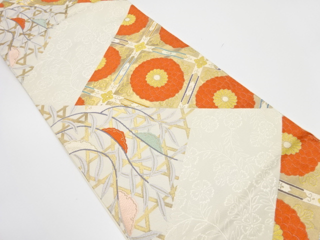 JAPANESE FUKURO OBI / WOVEN MESH PATTERN